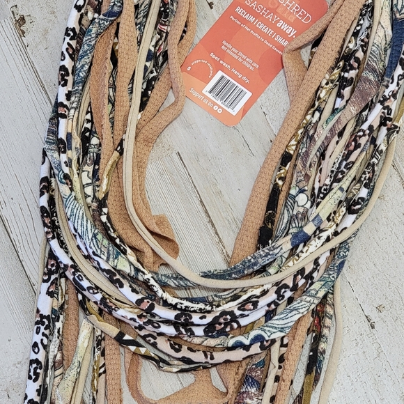 Dona Bela Shreds "Fiona" Upcycled Textile Scarf - Picture 8 of 9